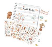 Libro dei ricordi con adesivo per bambino o bambina, diario per il primo anno, libro per album di ritagli, da 1 anno a partire da 1 anno