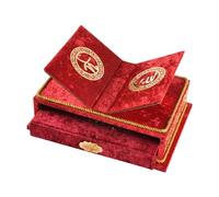 Libro del Corano con Rahle, Supporto per il Corano, Regalo Islamico, Regalo Musulmano per Eid Ramadan (Rosso)