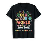 Libro del programma di lettura estivo Color Our World Summer 2025 Maglietta
