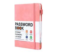 Libro del tutor della password, tutor della registrazione della password - libro per la gestione di computer Internet password con carte alfabetiche, taccuino tascabile con registrazione