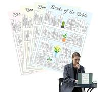 Libro della Bibbia Mensola da colorare, libri della Bibbia Lettura Tracker Sticker | Books of the Bible Bookshelf Tracker 4x | Adesivo per cruscotto per donna uomo Scritture Studio