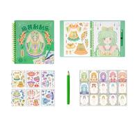 Libro delle attività per vestire principesse, libro di attività per vestirsi e fai da te, set di trucco da principessa per ragazze - Scratch Paper Art Craft Activity Sticker libro giocattolo