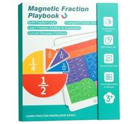 Libro delle frazioni magnetiche, Libro delle frazioni magnetiche con pezzi di barre e cerchi, Giocattolo pratico per l'apprendimento della matematica per bambini, di giochi