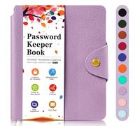 Libro Delle Password, Libro Delle Password di Internet per Anziani, Registro Delle Password in Ordine Alfabetico, Organizzatore di Password per Contatti, Giorni Speciali e Note (15,3 x 13 CM, Viola)
