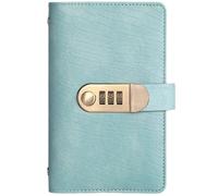 Libro delle sfide di risparmio con 100 buste con lucchetto con password per la privacy, pianificatore di sfide per risparmiare denaro, raccoglitore per il budget per la finanza domestica (blu)