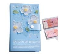 Libro delle sfide di risparmio delle buste, 100 buste per risparmiare denaro, pittura a olio, organizer portatile, organizer per contanti, gestione finanziaria, spese per bambini e adulti