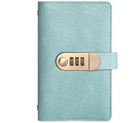 Libro delle sfide per risparmiare denaro con serratura, 100 buste con blocco password, pianificatore sicuro del budget per risparmiare denaro a casa, in ufficio o in viaggio (blu)