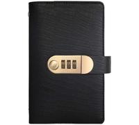 Libro delle sfide per risparmiare denaro con serratura, 100 buste con blocco password, pianificatore sicuro del budget per riporre contanti a casa o in ufficio (nero)