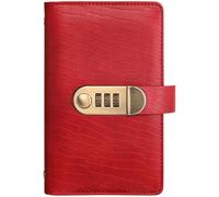 Libro delle sfide per risparmiare denaro con serratura, 100 buste con blocco password, pianificatore sicuro del budget per riporre contanti a casa o in ufficio (rosso)