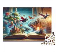 Libro delle storie fantasy Puzzle 1000 Pezzi Gioco di Puzzle 1000 Pezzi Cartaceo Magico mondo fiabesco Rilassante Famiglia Decorazione Regalo adulto 70x50cm/1000pcs