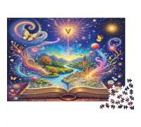 Libro delle Storie Magiche Puzzle 1000 Pezzi Gioco di Puzzle 1000 Pezzi Illustrazione Fantasia Colorata Puzzle Carta per Adulti Relax Focus Famiglia Arredo Regalo 70x50cm/1000pcs
