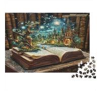 Libro delle Storie Magiche Puzzle 1000 Pezzi in Carta per Adulti Foresta da Fiaba Fantastica Gioco di Puzzle 1000 Pezzi Decorazione Regalo 52x38cm/1000pcs