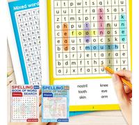 Libro di 32 pagine per bambini/avanzati Trova le parole nascoste, gioco di ortografia in inglese, libro tesoro di attività di ortografia, libro di pratica per attività di ortografia, migliora la conce