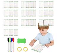 Libro di addestramento di controllo, carte di apprendimento cancellabili, quaderno per pratica prescolare, scrivere carte di apprendimento, scheda di allenamento di controllo per bambini e ragazze
