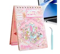 Libro di adesivi 3D - Simpatico cartone animato - Adesivo per scena visivo, creativo e flessibile, per Boy School Home Playtime Travel Girl conoscenze prescolari