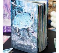 Libro di adesivi da taglio con motivo galassia, stile vintage, materiale decorativo versatile per scrapbooking e collage di adesivi estetici Carta tessile