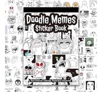 Libro di adesivi Doodle Meme: 460 adesivi disegnati a mano per journaling, agende ed espressione di emozioni | Atmosfera internet esilarante, estetica Gen Z, regalo perfetto per amici (1Pc)