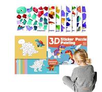 Libro di adesivi e attività per bambini, attività educative per viaggi in auto, adesivi per numeri a tema veicoli dinosauri, da usare in aereo, auto, , casa, educazione in Ho