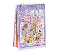 Libro di adesivi in miniatura con scene in miniatura, per 3D, simpatici cartoni animati e adesivi impermeabili, motivi in miniatura per adulti e adolescenti per tutti i luoghi