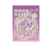 Libro di adesivi per palcoscenico in miniatura - 7,87 x 10,35 pollici carta speciale + collezione di adesivi per animali domestici | Confezione di autoadesivi per Scrapbook riutilizzabili per la