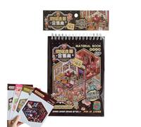Libro di Adesivi per Scene in Miniatura,Crea la Tua Casa Stregata con Adesivi | Collezione Decalcomanie Decorative per Casa Viaggio Scrapbooking | Halloween Giorno dei Bambini