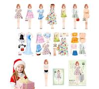 Libro Di Adesivi Per Vestire Ragazze di finzione e apprendimento bambini 3+