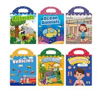 Libro Di Adesivi Riutilizzabili 6 Set Diari Jelly Scrapbooking Giocattoli