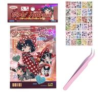Libro di Adesivi Scrapbooking Vintage, Kit Stickers Aesthetic con 650 Pezzi e Pinzetta Curva Rosa, Adesivi per Diario, Album Foto e Decorazioni Fai da Te, Regalo per Ragazze
