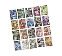 Libro di adesivi stampati stile giapponese per computer portatile regalo retrò cancelleria decorativo stile giapponese retro cancelleria