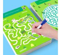 Libro di allenamento con giochi a labirinto, per allenare il pensiero del cervello sinistro e destro e la concentrazione, riutilizzabile, giocattolo puzzle Montessori, educazione illuminante genitore-