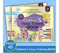 Libro di allenamento della concentrazione per bambini, include esercizi di attenzione e giochi di sfida cerebrale, per uso di apprendimento quotidiano 6. Il sesto libro,5. Il quinto libro,7. Il settim