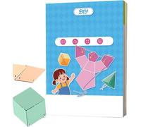 Libro di apprendimento con corde da tirare, kit matematico a forma di 3D, educativo, interattivo, con 12 modelli, per scuola, biblioteca, centro di matematica, insegnanti, risorse, sala giochi, durata