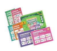 Libro di apprendimento del disegno con pagine di tracciamento delle lettere progettate scanalate per bambini Libri da disegno con guide di scrittura in rilievo Taccuino per esercizi di scrittura per