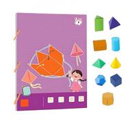 Libro di apprendimento della geometria 3D con corda a strappo, kit di apprendimento interattivo della geometria con corda a strappo, esplorazione di volume e area, include modelli 9/12/15(9-Model)