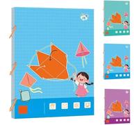Libro di apprendimento della geometria 3D con corda da tirare, 9/12/15 Modelli geometrici solidi for bambini, Design sicuro con corda intrecciata, Migliora la comprensione geometrica (15model)