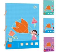 Libro di apprendimento della geometria 3D con corda da tirare, 9/12/15 Modelli geometrici solidi for bambini, Design sicuro con corda intrecciata, Migliora la comprensione geometrica(15model)