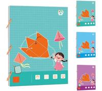 Libro di apprendimento della geometria 3D con corda da tirare, 9/12/15 Modelli geometrici solidi for bambini, Design sicuro con corda intrecciata, Migliora la comprensione geometrica (12model)