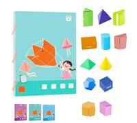 Libro Di Apprendimento Della Geometria 3D Con Corda Da Tirare, Gioco Con Corda Da Tirare, Libro Di Modelli 3D, Geometria per Principianti Con 9/12/15 Solidi, Modelli Geometrici(12models)