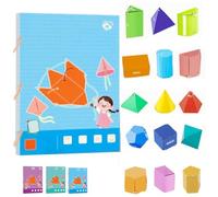 Libro Di Apprendimento Della Geometria 3D Con Corda Da Tirare, Gioco Con Corda Da Tirare, Libro Di Modelli 3D, Geometria per Principianti Con 9/12/15 Solidi, Modelli Geometrici(15models)