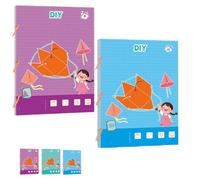 Libro Di Apprendimento Della Geometria 3D Con Corda Da Tirare, Gioco Con Corda Da Tirare, Libro Di Modelli 3D, Geometria per Principianti Con 9/12/15 Solidi, Modelli Geometrici(15models+9models)