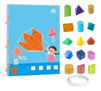 Libro di apprendimento della geometria 3D con corda intrecciata, libro di apprendimento della geometria 3D con design a corda intrecciata, libro di allenamento per il pensiero geometrico fai da te