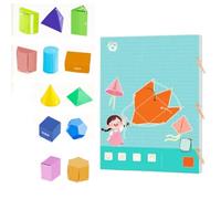 Libro di apprendimento della geometria 3D con cordino, kit pop-up interattivo con forme con cordino for l'apprendimento di volume e area, include modelli 9/12/15 + sorprese nascoste(Green (12-Model))