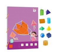 Libro di apprendimento della geometria 3D con cordino, libro di apprendimento della geometria 3D con design a corda intrecciata, per insegnare volume e formule di superficie