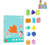 Libro di apprendimento della geometria 3D con cordoncino, fai da te, per geometria solida, per principianti, con design a corda intrecciata, per insegnare volume e formule di superficie (12 modelli)