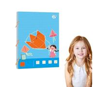 Libro di apprendimento della geometria 3D con cordoncino, materiali educativi per la prima infanzia, formule per insegnare volume e superficie, design sicuro con corda intrecciata, migliora la