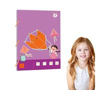 Libro di apprendimento della geometria 3D con cordoncino, materiali educativi per la prima infanzia, formule per insegnare volume e superficie, design sicuro con corda intrecciata, migliora la