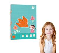 Libro di apprendimento della geometria 3D con cordoncino, materiali educativi per la prima infanzia, formule per insegnare volume e superficie, design sicuro con corda intrecciata, migliora la