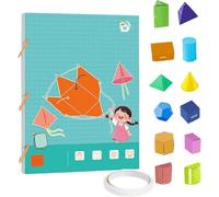 Libro di apprendimento della geometria 3D da tirare, con corda intrecciata, per imparare le formule di Volume, Area e Superficie, Libro di allenamento con il pensiero geometrico solido (12 modelli)