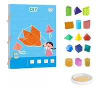 Libro di apprendimento della geometria 3D, kit interattivo per l'apprendimento della geometria con modelli pop-up, esplorazione del volume e dell'area con design a corda intrecciata sicura 9/12/15