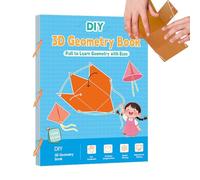 Libro Di Apprendimento Della Geometria 3D - Libro Guida Geometria Con Cordino Per Bambini | Gioco Educativo Formule Area E Volume Per Scuola Materna